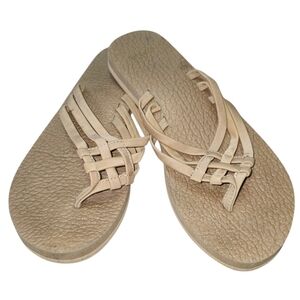 Sanuk Tabacco Brown Yoga Sandy Flip Flop Sandal. Sz. 7